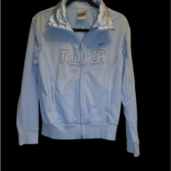 NIKE
Vintage Y2K Tennis Track Jacket Satin Swoosh Terry Cloth Cotton Full Zip Up - Picture 3 of 4